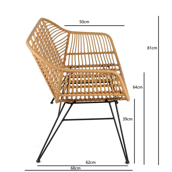 Кушетка Vetle Bent, 125х68 см, ротанг, Bergenson Bjorn, изображение 20