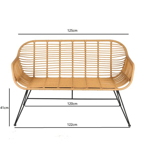 Кушетка Vetle Bent, 125х68 см, ротанг, Bergenson Bjorn, изображение 19