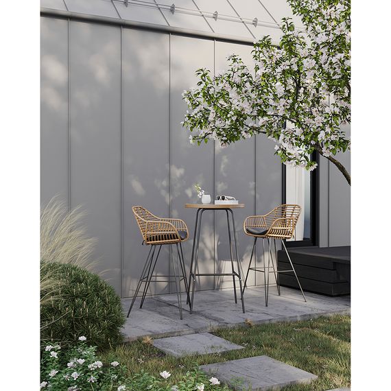 Стул барный Vetle Bent, ротанг, Bergenson Bjorn, изображение 4