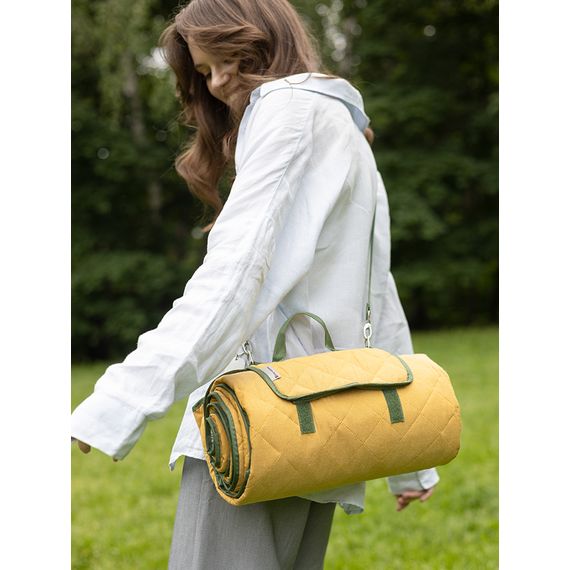 Плед для пикника и отдыха на пляже Smart Picnic, горчичный, Smart Solutions, изображение 11