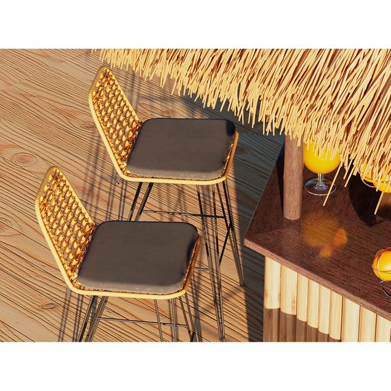 Стул барный Vetle Flat, ротанг, Bergenson Bjorn, изображение 9