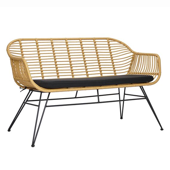 Кушетка Vetle Bent, 125х68 см, ротанг, Bergenson Bjorn