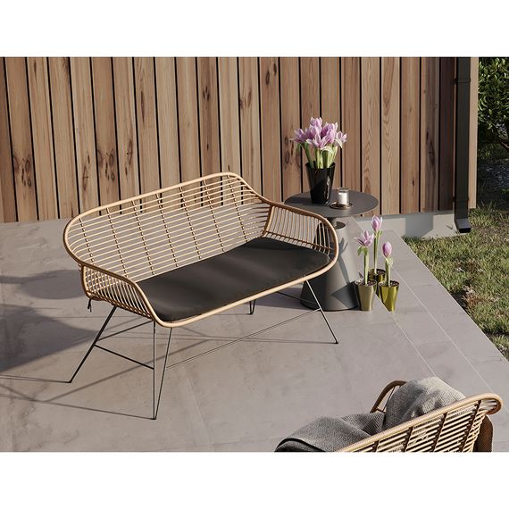 Кушетка Vetle Bent, 125х68 см, ротанг, Bergenson Bjorn, изображение 3