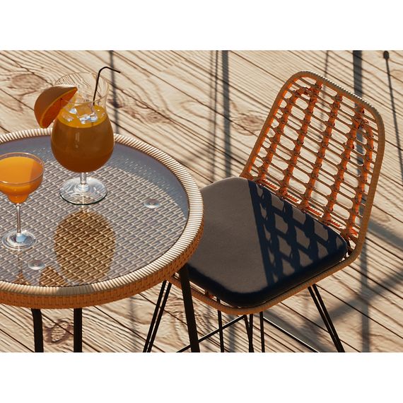 Стул барный Vetle Flat, ротанг, Bergenson Bjorn, изображение 11