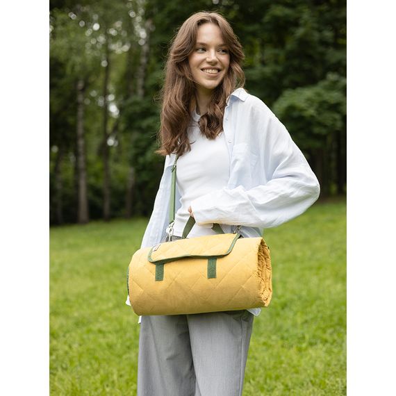 Плед для пикника и отдыха на пляже Smart Picnic, горчичный, Smart Solutions, изображение 10