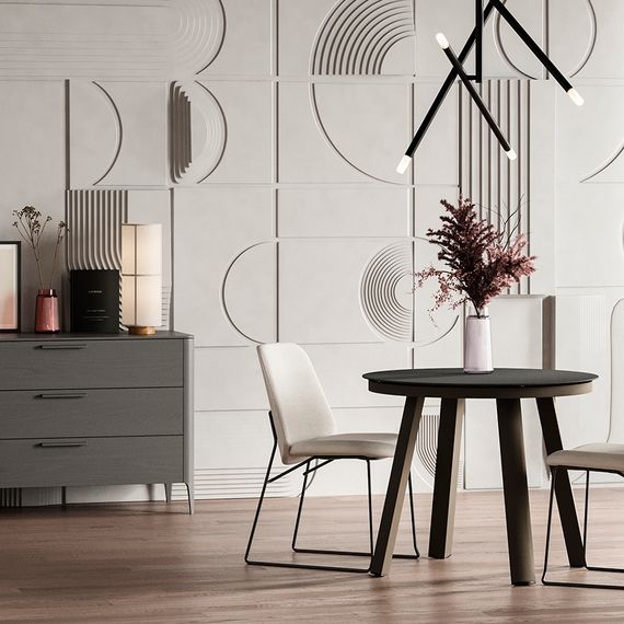 Стол обеденный Leif, 90 см, серо-бежевый, Bergenson Bjorn, изображение 2