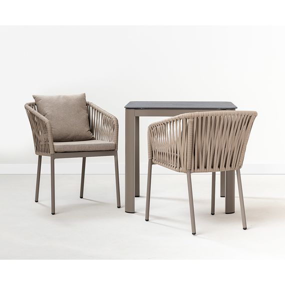 Стол обеденный Leif, 80х80 см, серо-бежевый, Bergenson Bjorn, изображение 13