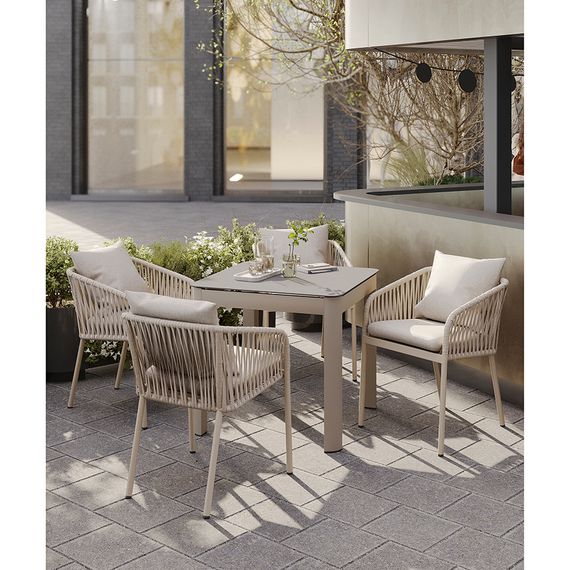 Стол обеденный Leif, 80х80 см, серо-бежевый, Bergenson Bjorn, изображение 3