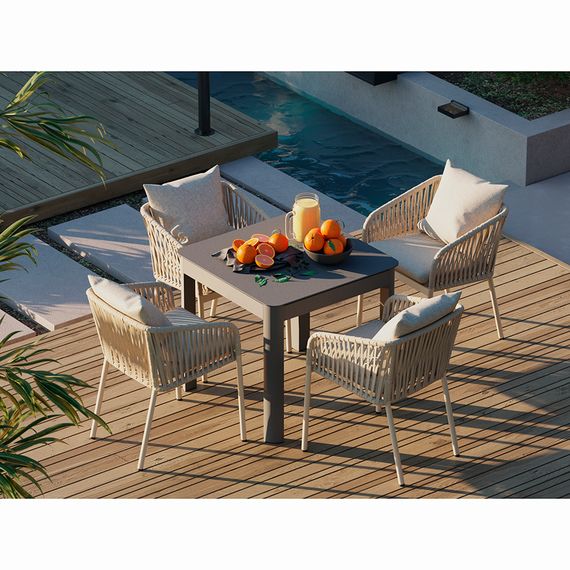 Стол обеденный Leif, 80х80 см, серо-бежевый, Bergenson Bjorn, изображение 9